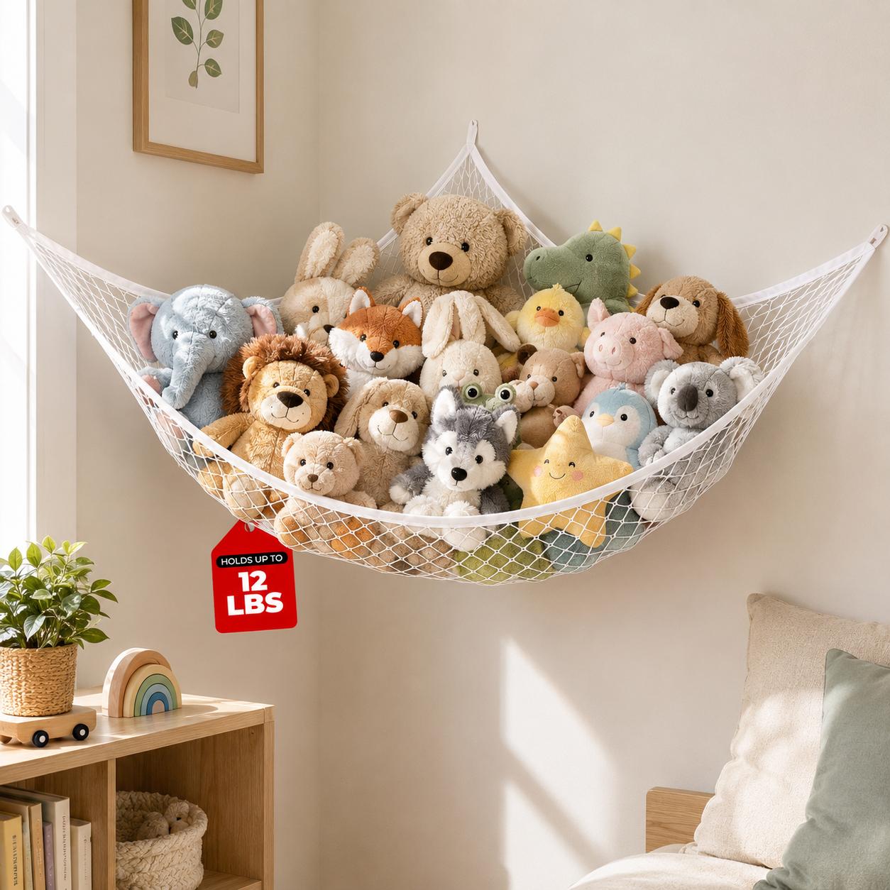 Nursery - Mesh Toy Storage Hammock Hanging Stuffed