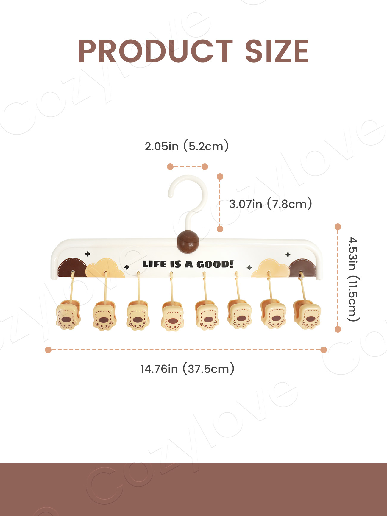 Cute 8 Clip Sock Hanger with 3 - Baby Clothes recension och pris
