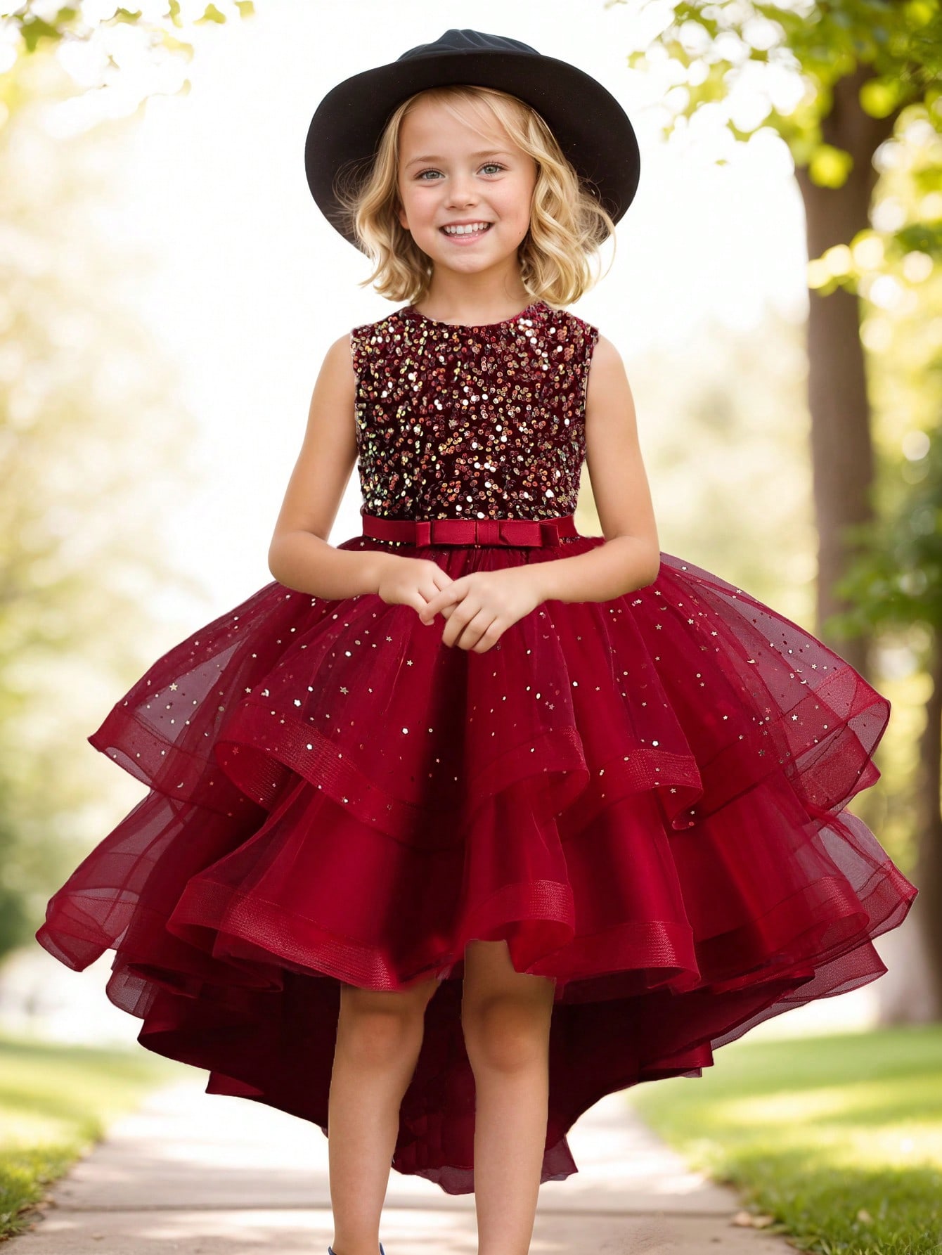 Baby Girl Princess Floral Sequ - Toddler Girl Tulle Party Dress recension och pris