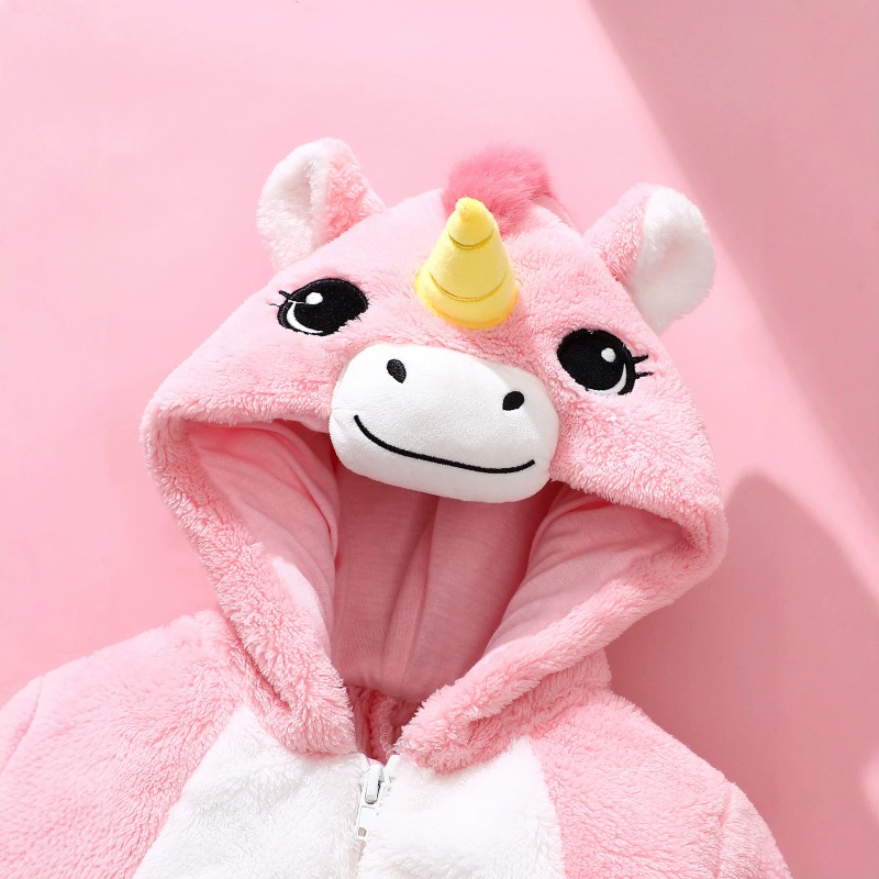Newborn Baby Pink Unicorn Romp - Cotton Baby Onesies Zipper recension och pris