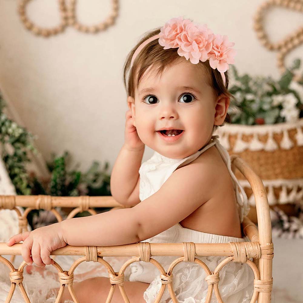 3Pcs Chiffon Flower Headbands  - Baby Gear recension och pris