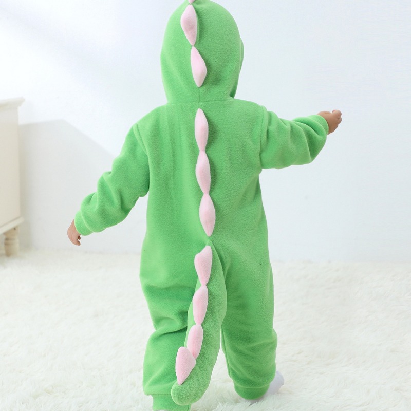 Newborn Baby Green Dinosaur Ro - Cotton Baby Onesies Zipper recension och pris