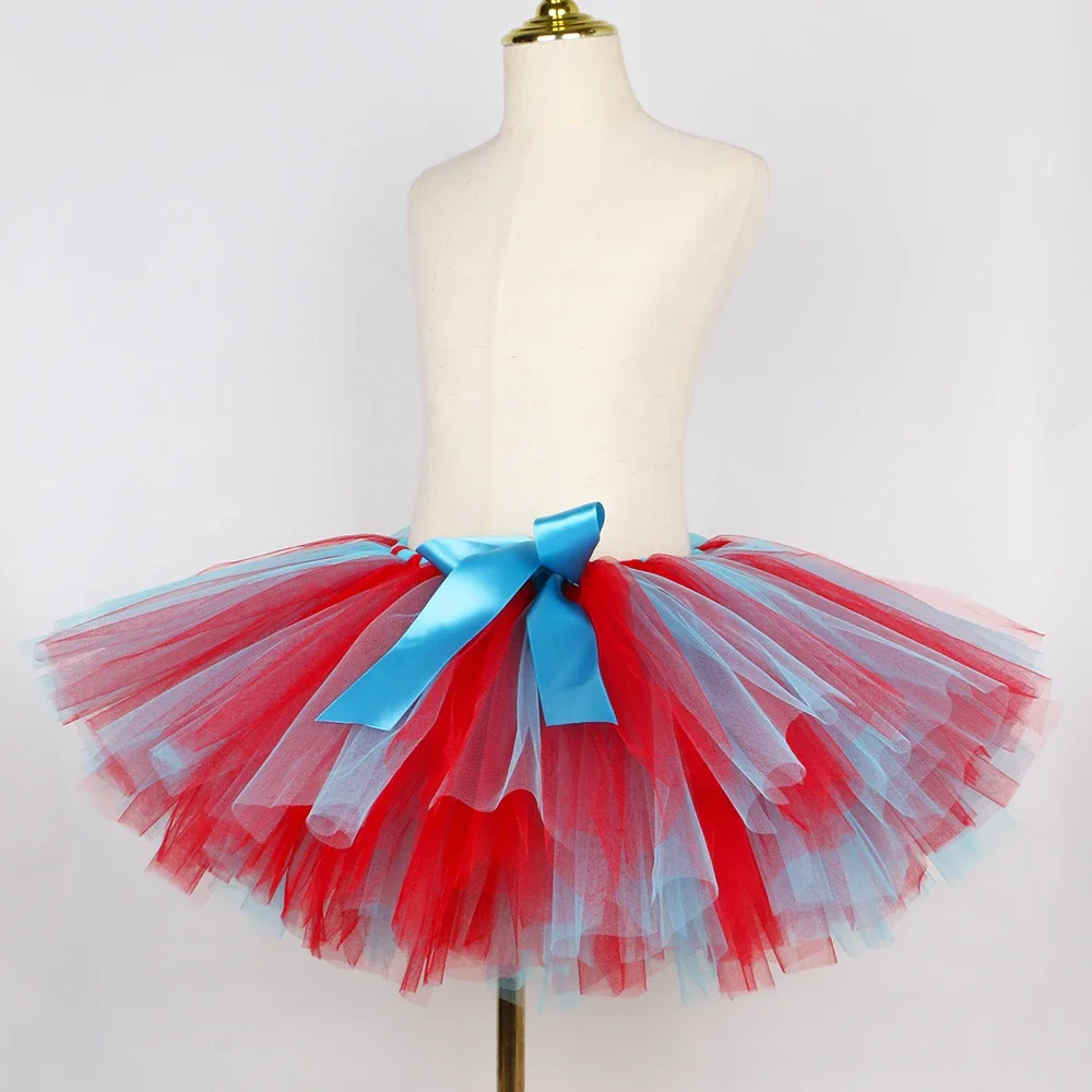 Red Blue Striped Thing Costume - Toddler Girl Tulle Party Dress recension och pris