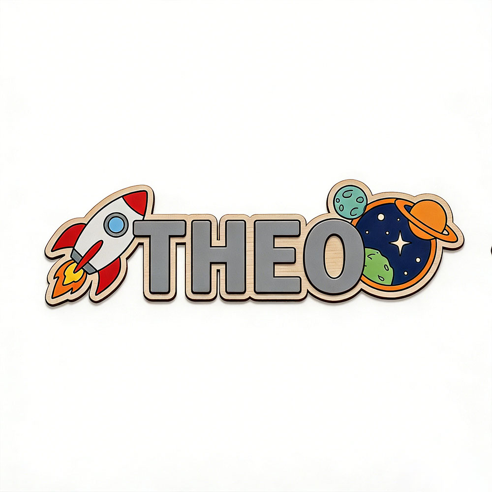 Personalized Space Rocket Name - Nursery recension och pris