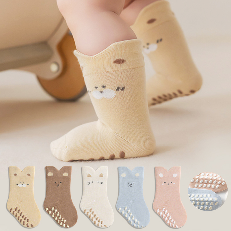 3/5 Pairs Newborn Child Anti-s - Unisex Baby Socks Non Slip recension och pris