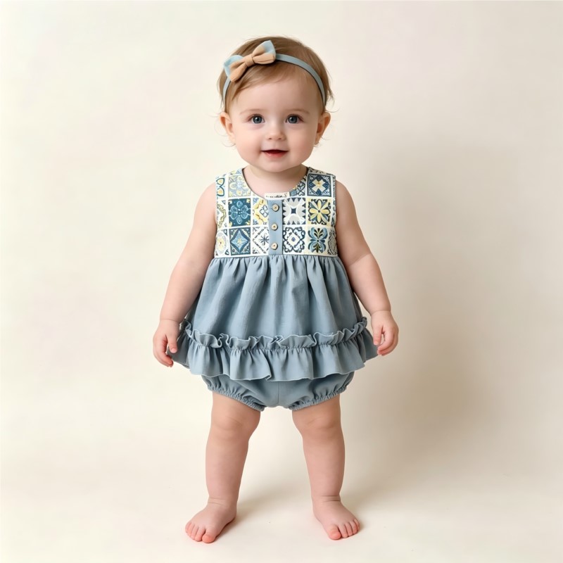 Fashion Newborn Baby Girl Boy  - Baby Summer Linen Sleeveless Jumpsuit recension och pris