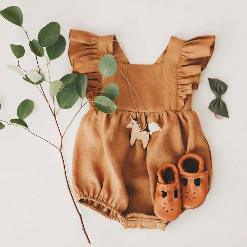 Baby Girls Rompers Summer Soli - Baby Summer Linen Sleeveless Jumpsuit recension och pris