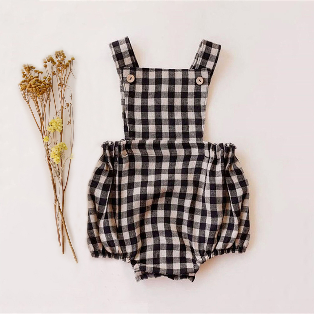 Newborn Baby Boy Girl Romper F - Baby Summer Linen Sleeveless Jumpsuit recension och pris